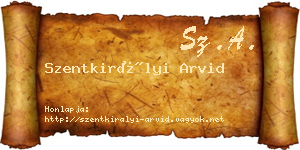 Szentkirályi Arvid névjegykártya